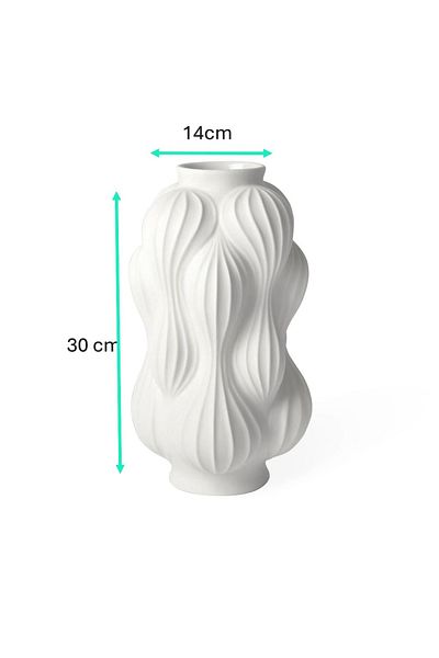 Lui Tasarım Modern Vase Decorative Stylish Scandinavian Nordic Style Ceramic XL Size 30 cm Large Vase