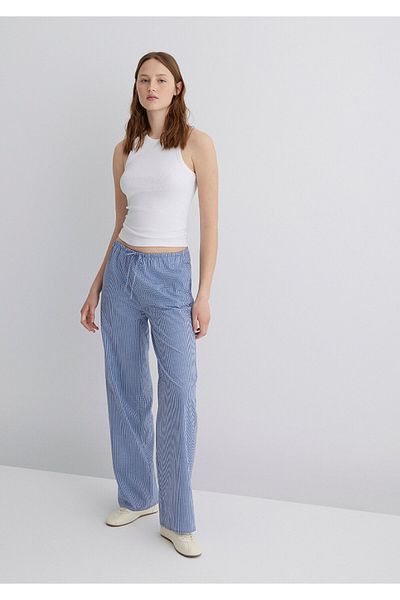 Mavi Striped Blue Trousers 1010999-89860