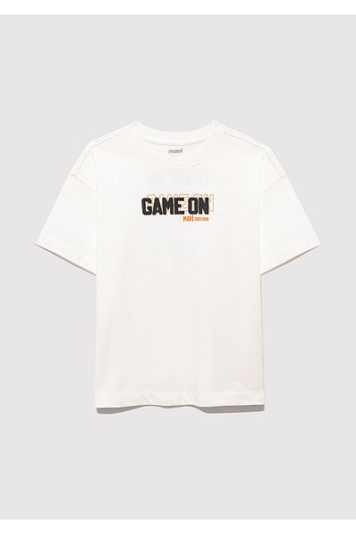 Mavi Τυπωμένο μπλουζάκι εκρού Oversize / Wide Cut 6610354-70057