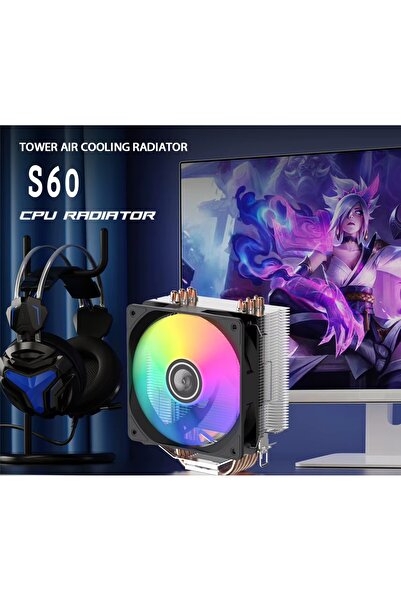 SHOW PRiME S60 İşlemci / Cpu Soğutucu 6 Borulu Kule Tipi Rainbow Amd-intel
