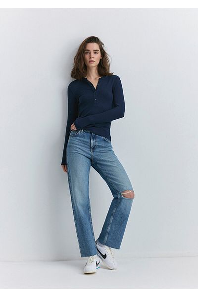 Mavi Μπλε Τζιν Παντελόνι Indigo Κολέγιο Βαρκελώνης 101047-89197