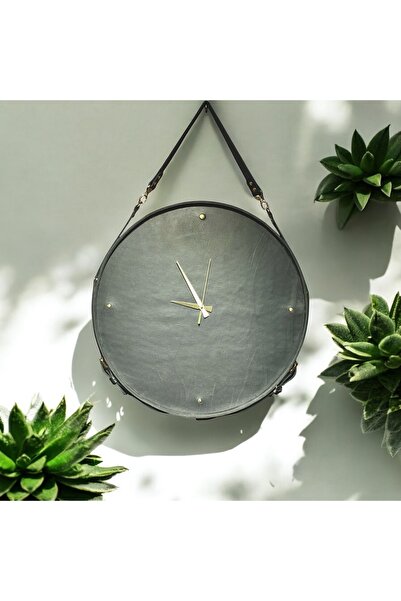 Genel Markalar Deri Kaplama Ve Askılı Duvar Saati Count Iı Black Modeli