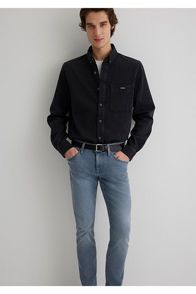 Mavi Jayden Black Black Jean πουκάμισο Regular Fit 0211065-89297