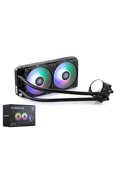 versatile Ice Cube Iı-240 Sıvı Soğutmalı Kasa Fanı 2Li Rgb 24Cm Siyah