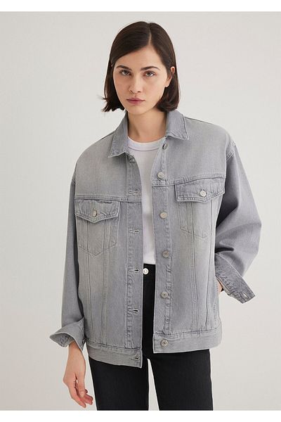 Mavi Luna 90S Light Gray Jean Jacket 1110177 -89166