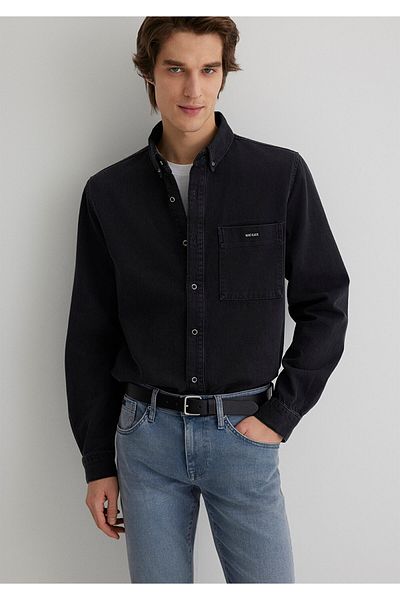 Mavi Jayden Black Black Jean πουκάμισο Regular Fit 0211065-89297