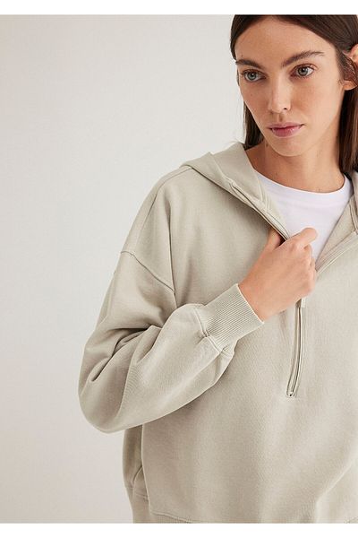 Mavi Semi-Zippered Gray Sweatshirt 1S10327-70082