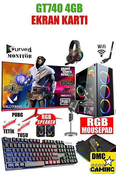 Dmc N129x (GTA5) I5-3470,16gb Ram,500gb Hdd 256gb Ssd,gt740 4gb 23.8"curved Oyuncu Masaüstü Bilgisayarı
