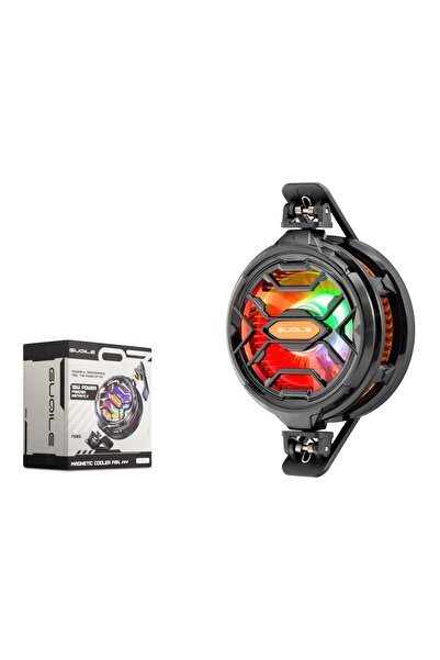 Genel Markalar Hdx4382 Telefon Buz Soğutucu Fan Mıknatıs Ve Klips Rgb Siyah