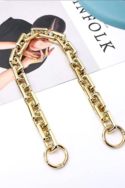 Nildenhobim Hand and Shoulder Bag Strap with Gold Color Accessories Length: 53 Cm