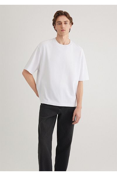 Mavi Λευκό Basic T-Shirt - Boxy Fit 0612489 -620