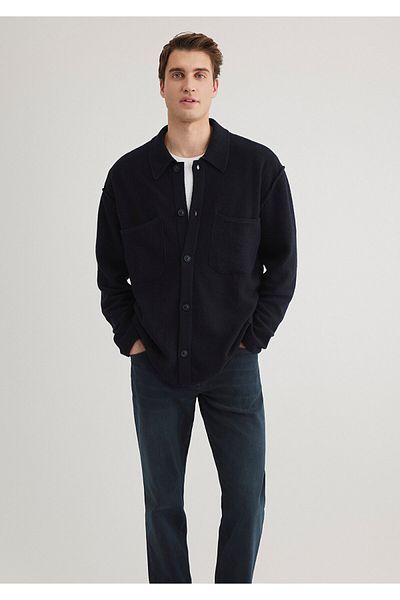 Mavi Μπλε Navy Ζακέτα με κουμπιά Loose Fit / Loose Relaxed Fit 0710267 -70490