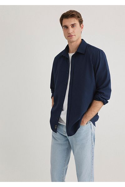 Mavi Ανδρικό μακρυμάνικο πουκάμισο M 0211424 -70497 Deep Navy Blue