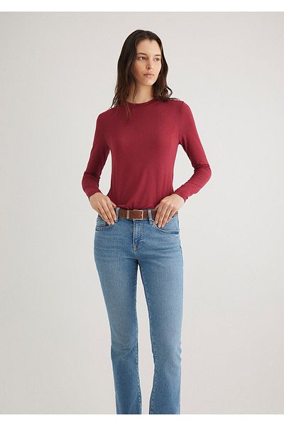 Mavi Tricou cu mânecă lungă roșu Claret Slim Fit / Slim Fit 1612909 -70430