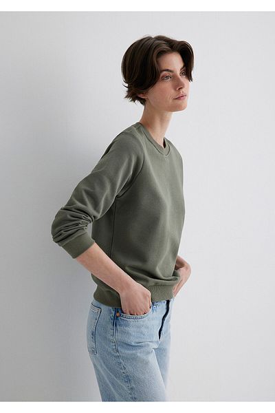 Mavi Crew Neck Green Sweatshirt 1S10183-70121