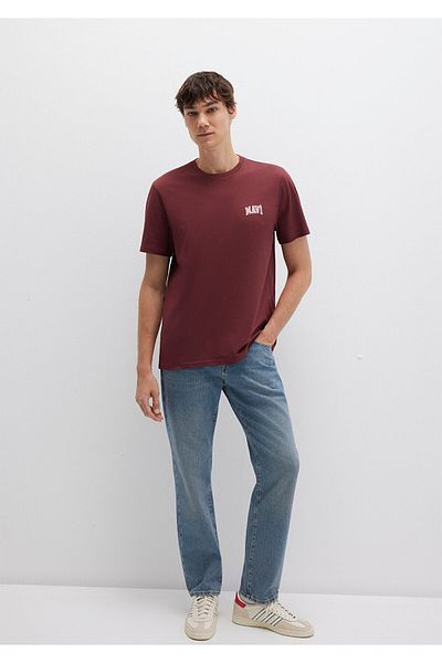 Mavi Tricou roșu Claret cu imprimeu cu logo Regular Fit / Regular Fit 0611714 -70396