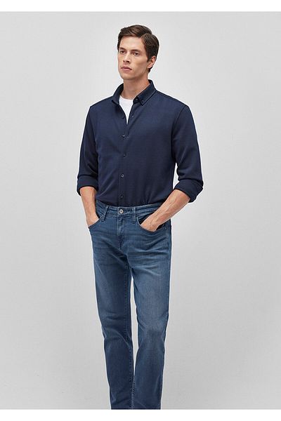 Mavi Πλεκτό πουκάμισο Navy Blue Slim Fit / Slim Fit 0211236 -86415