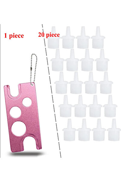 Choice 1 فتاحة 20 غطاء غراء الرموش العالمي بديل زجاجة فوهة رأس سدادة غراء خاص...