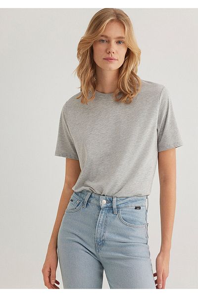 Mavi Gray Crew Neck Regular Fit T-Shirt - 1600955 -83096