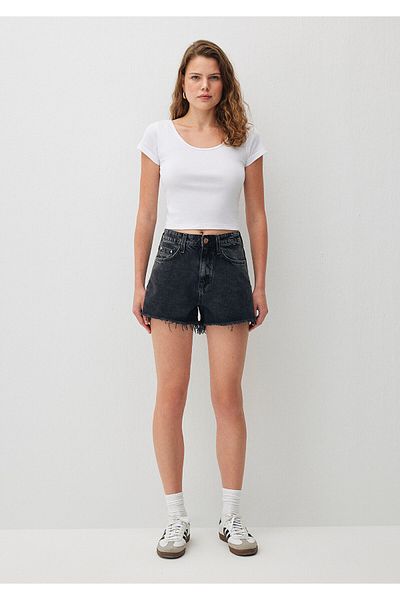 Mavi Pantaloni scurți gri Jean Cherry anii 90 -1410022-87071