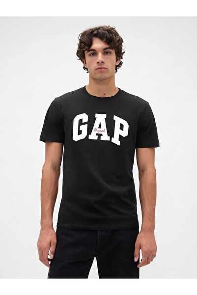 GAP Erkek Siyah Everyday Soft Logo T-Shirt