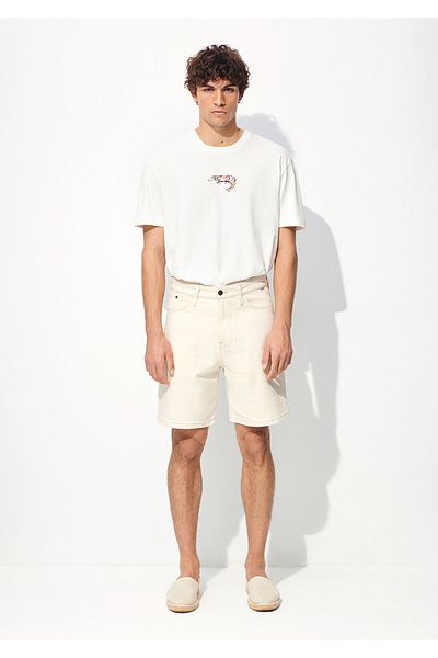Mavi Houston Street Ecru Jean Shorts 0410672-87146