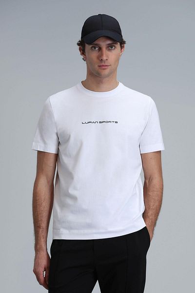 Lufian Tony Modern Graphic T- Shirt White