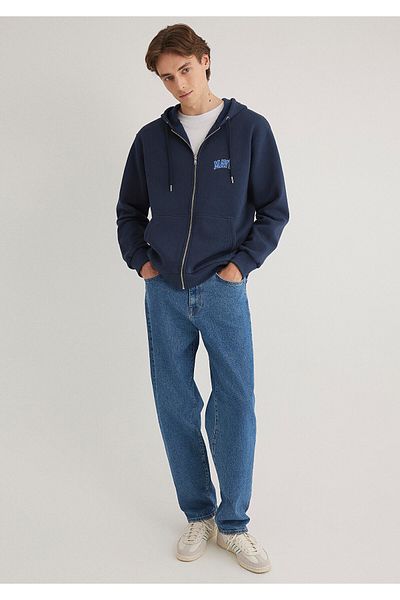 Mavi Φούτερ με λογότυπο με φερμουάρ Navy Blue 0611715-70490