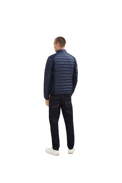Tom Tailor Stehkragen und Reißverschluss ile Jacke Hybrid Steppjacke