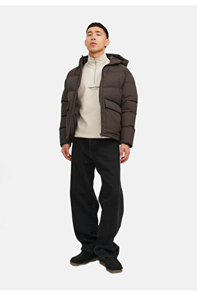 Jack & Jones Jacke Vesterbro Puffer Übergangsjacke mit Kapuze und Kordelzug