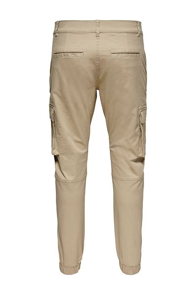 Only & Sons Onscam Stage Cargo Cuff Life 6687 Noos Herren-Canvas-Hose 22016687   Chinchilla