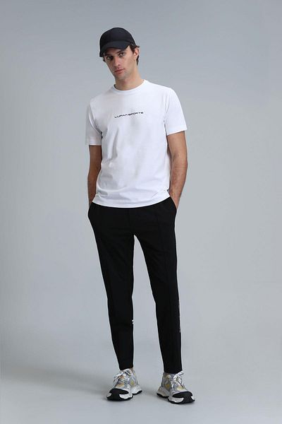 Lufian Tony Modern Graphic T- Shirt White