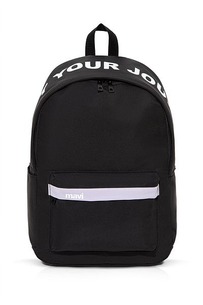 Mavi Trust Your Journey Printed Black Backpack 1910526 -27062