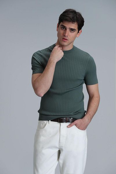 Lufian Class Men's Sweater Smoke Green