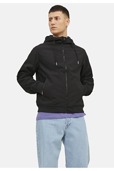 Jack & Jones Jacke BASIC Softshelljacke mit Kapuze, Reißverschluss und Reißverschlusstaschen
