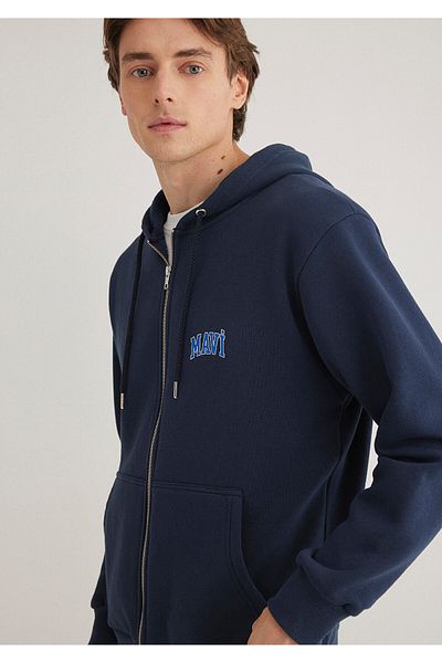Mavi Φούτερ με λογότυπο με φερμουάρ Navy Blue 0611715-70490