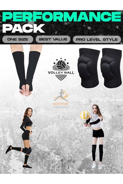 Bellanora Special Series Volleyball Knee Pad and Leg Set Volleyball Sleeve and Knee Pad Relief Sponge Supported