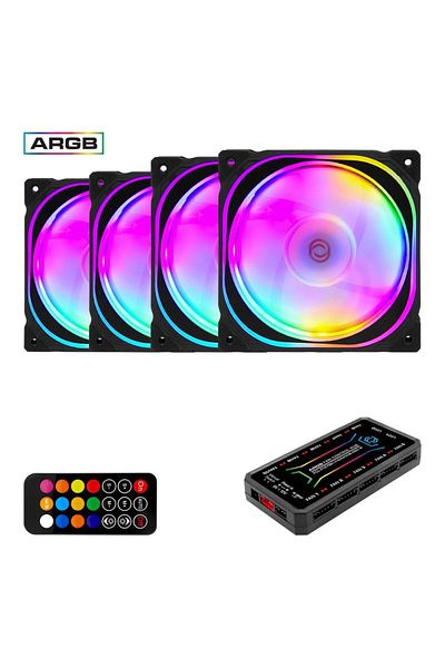FRISBY Case Fan (Fcl-F1274C)4X120Mm Argb Motherboard Controlled