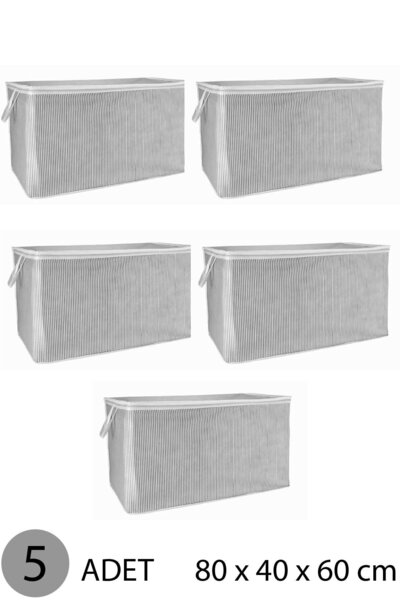 indirimhareketi Yorgan Hurcu Mega Hurç 80x60x40 Cm Gri - 5 Adet