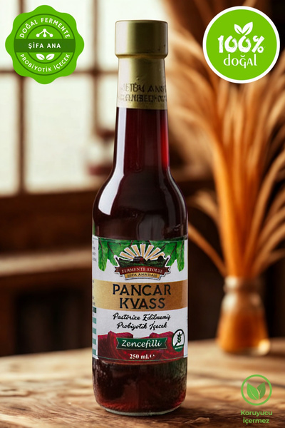 ŞİFA ANA Zencefilli Pancar Kvass (250ml.) Cam Şişede