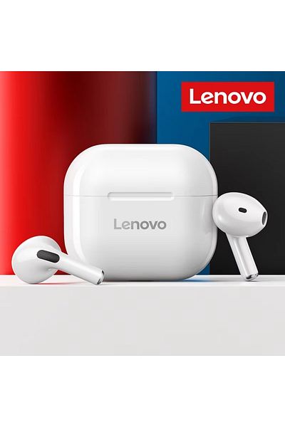 Choice Lenovo Lp40 White Original Bluetooth V5.0 Earphones With Semi-in-ear Low Latency