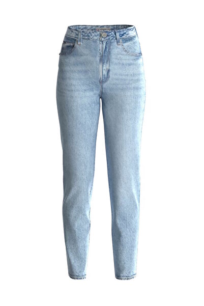 Guess Jeans Mom-Fit-Jeans im 5-Pocket-Style mit Zip-Fly-Verschluss und Label-...