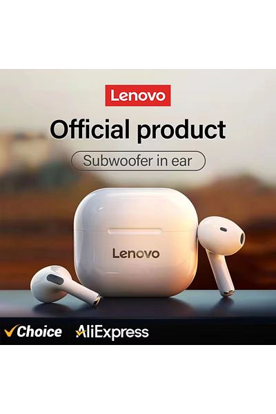 Choice Lenovo Lp40 White Original Bluetooth V5.0 Earphones With Semi-in-ear Low Latency
