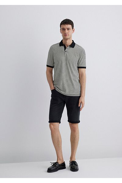 Mavi Nicholas Black Anthracite Jean Shorts -0416081307