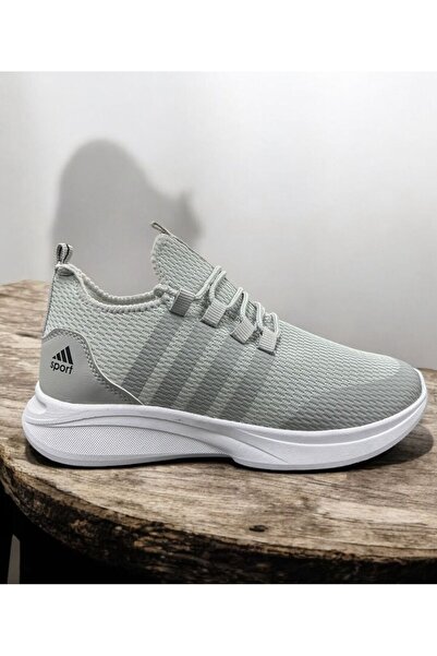 KANTEX Günlük Unisex Gri Siyah Sneaker Nefes Alabilen Hafif Yürüyüş Esnek Spor Ayakkabı037MRD-