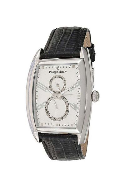 Philippe Moraly of Switzerland Men's Leather Chronograph Watch L1421WWB