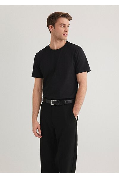 Mavi Black Stretch Basic T-Shirt - Fitted Cut061747-900