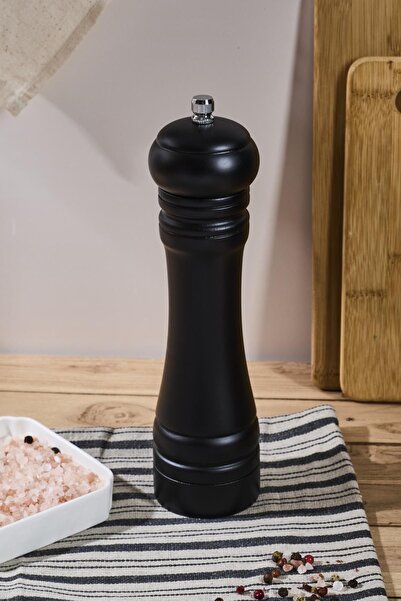 Perotti 20 cm Wide Black Millo Mat - Wooden Spice and Pepper Mill