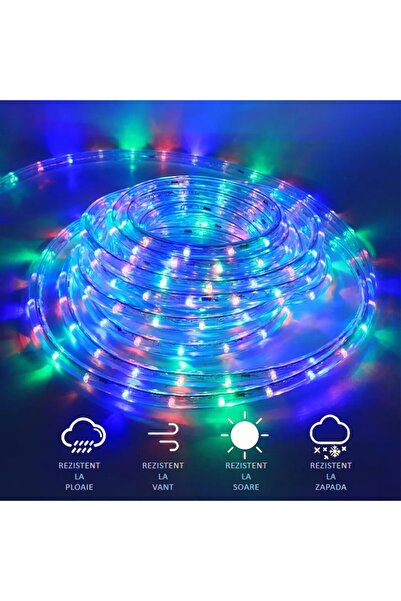 NEXTLY Εύκαμπτος ηλιακός σωλήνας με χριστουγεννιάτικο φωτιστικό, πολύχρωμα LED RGB