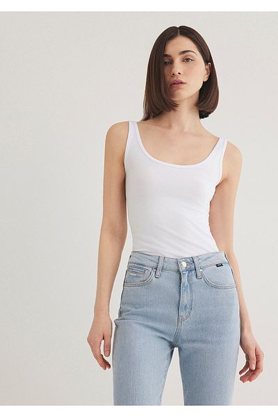 Mavi Tricou alb elastic pentru corp - 164156 -620